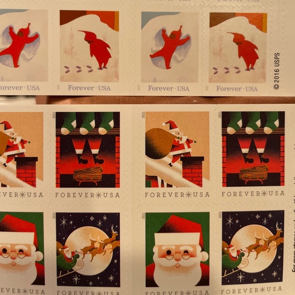 Snowy Day Christmas & A Visit From St Nick = 40 Postage stamps - Picture 4 of 4